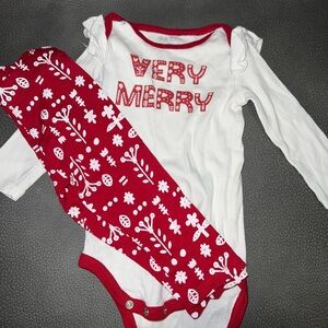 Okie Dokie Red and White Baby Onesie Set